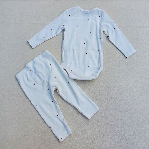 H&M 2 sets of long sleeve bodysuits and pants size 9 months - Picture 5 of 12